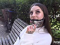 caught this mature latina milf with big ass getting licked and fucked doggystyle in rome, she's a total slut