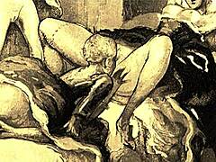 Vintage art with an erotic twist