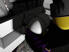 Having wild sex with a sexy cat girl.