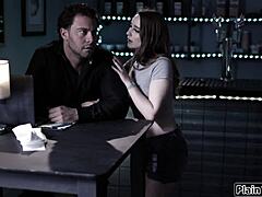 brunette filipina lets boss fuck her with big cock for job