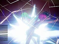 Lesbian competition with kissing and touching