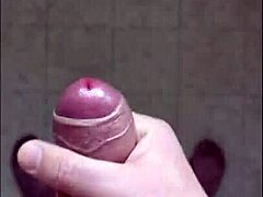 Double angle view of intense solo masturbation session