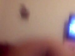 The teen slut rides the huge black cock and gets a creampie from it