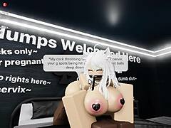 Roblox cat girl gets pounded by big black cock!