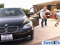 bratty perfect-body tart sneaks off for sex with boyfriend