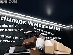 Roblox cat girl gets pounded by big black cock!