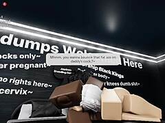 Roblox cat girl gets pounded by big black cock!