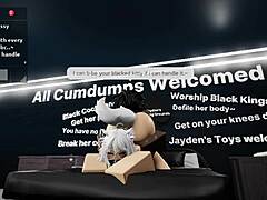 Roblox cat girl gets pounded by big black cock!