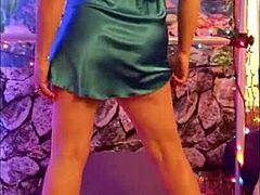 Pretty Redhead Dances With Toys At Home