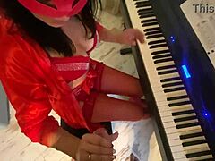 This fat mature latina milf maid teases and swallows huge dick like a pro