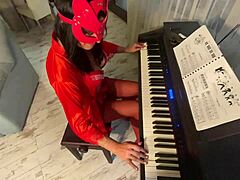 This fat mature latina milf maid teases and swallows huge dick like a pro