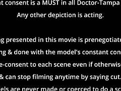 Minnie rose moans bent over in gloves during pov pussy fuck. Natural tits shake until creampie blasts inside.