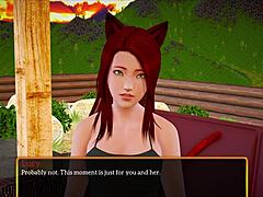 My new family plays erotic game with big tits and ass