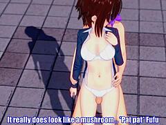 Abby and protagonist-kun reverse roles in detailed shemale pussy play