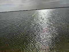 blonde married paulista giving to carioca lover on the beach