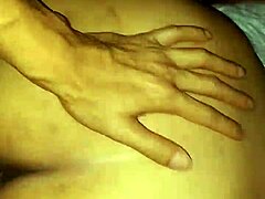 Asian couple fucks doggystyle with cum on pussy