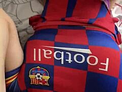 hot cheerleader with big ass fucks two cocks 😏