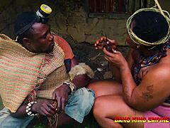 stepmother shows naked body gets juicy pussy fucked deeply after hunting