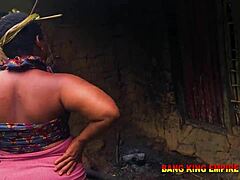 stepmother shows naked body gets juicy pussy fucked deeply after hunting