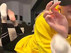 enjoy the sight of barefoot dirty socks feet