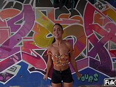 Nuria Millan gets anal banged in public