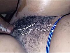 check out this juicy hairy pussy getting ripped and dripping in missionary! 😍🔥
