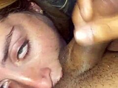 Blonde Sucks Cock And Gets Cumshot On Face