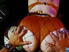 Tattooed girl Tenshii Tushii in lingerie gets a rough session.