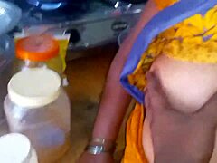 Desi Bhabhi Engages in Homemade Sex in Kitchen