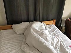 fucking that skinny brunette babe with small tits in front of neighbors