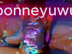 cute girl plays with dildo on video call