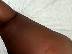 ebony webcam session with intense close-up action