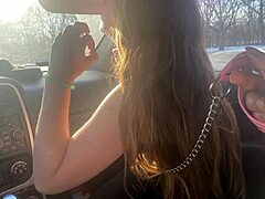 网红在路上给鸡巴口交羞辱