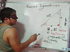 Asian student nerd learns sexual angle in bedroom with teacher 😊