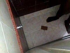 Conversational Shower spy cam catches horny friend licking pussy in bathroom voyeur action