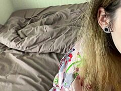 Big-Bellied Hairy Guy Fucks Cute Teen Pussy