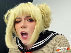 Himiko toga and her hairy pussy celebrate 18th with first sex and reampie