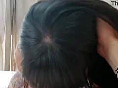 Hot Tattooed Stepmom Giving Sloppy Blowjob Jessie Lee