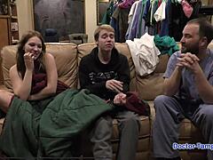 Blonde Nova Maverick Plays with Ultrasound Backstage!