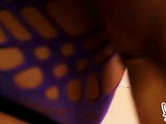 Miss Raquel's big clit teases in lingerie