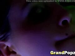 Blonde teen rides old stud reverse cowgirl 😍