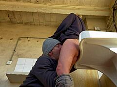 Hot Wife Neighbor Pussy Eating Washing Machine Room