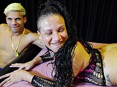 Cuckold invites friend to fuck big pussy wife while watching