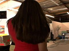 Hunter bryce, hot teen with perfect tits, gets fucked doggystyle and rides to creampie