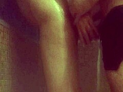 Trailer hard fuck in sauna with latina