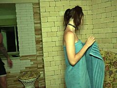 Intimate Poolside Encounter with Facial Finish