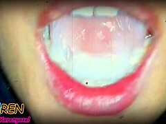 Karen Jugando Con Mas Semen En La Boca Slow Motion