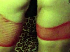 Detailed Red Orgasm Scene with Brunette in Public Outdoor Setting