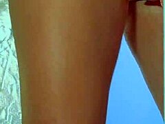 College girl plays with dildo