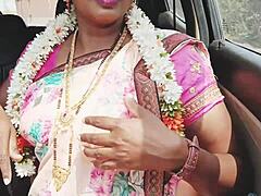 Indian Bhabi In Saree Car Romance With Dirty Talks
